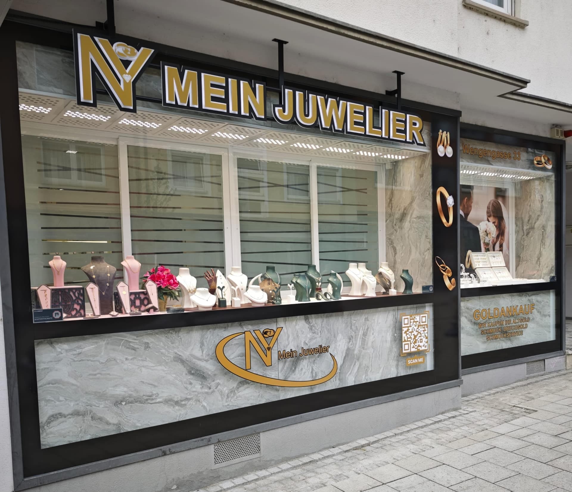 Schaufenster von Mein Juwelier in der Wengengasse 33, Ulm